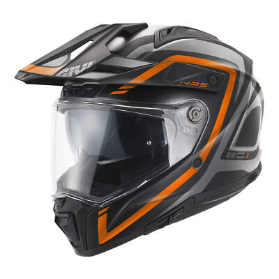 GIVI Enduro Dual Road Helmet Apex Titanium Matte Black Orange UK