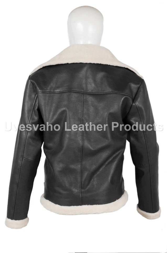 Men's Rocky IV Style Dark Brown Cow-Hide Real Leather Bomber Flying Jacket - Image 2 of 3