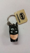 DC COMICS.BATMAN APPLAUSE BATMAN HEAD KEYCHAIN KEY RING 1992 NEW WITH TAG