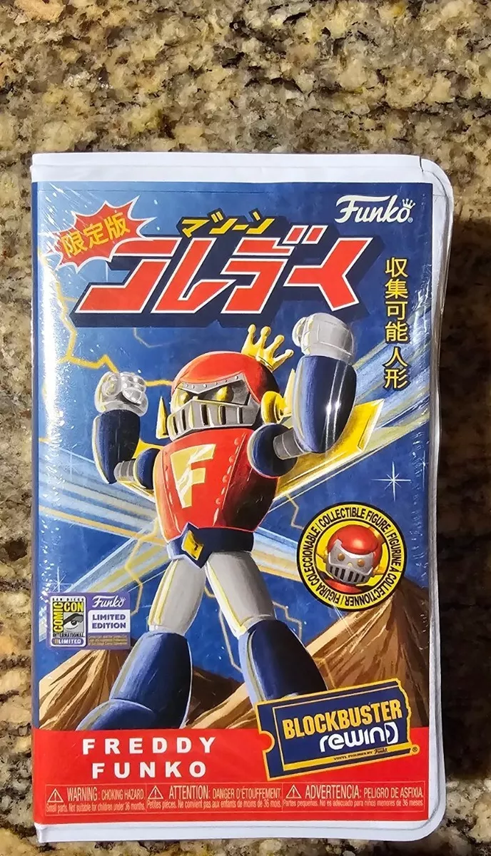 SDCC 2023 EXCLUSIVE FREDDY FUNKO MAZINGER ROBOT BLOCKBUSTER REWIND FIGURE  SEALED