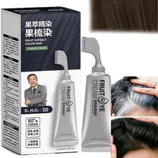 Xusheng Black Fruit Dyeing Cream with Comb, Xusheng Black Fruit Dye Cream - 80ML
