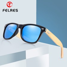 Men Women Bamboo Wood Polarized Sunglasses Wooden Temple Retro Outdoor Glasses