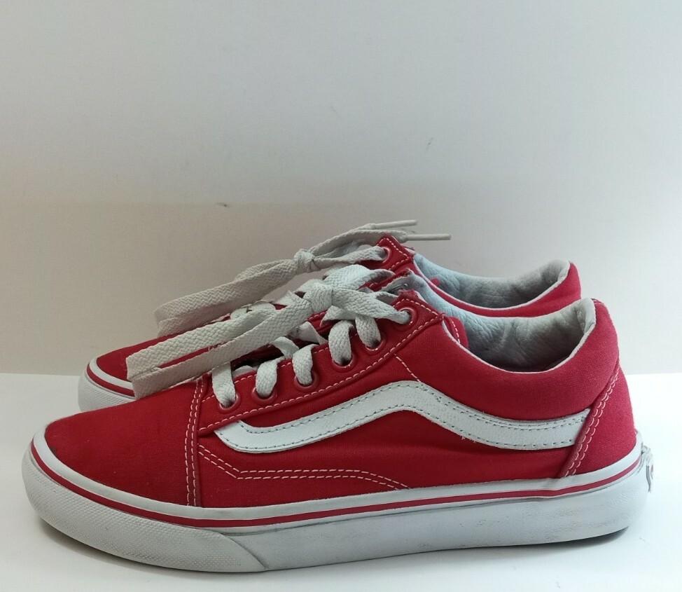 Vans Old Skool Sk8 Low Top Red and White Women's Size 721500