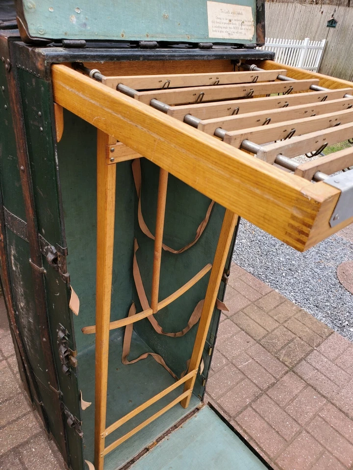 Винтажный 1898 Innovations Pier Busseti Гардероб Шкаф Пароварка Сундук Сундук МЕСТНЫЙ P/U! - Изображение 3 из 4