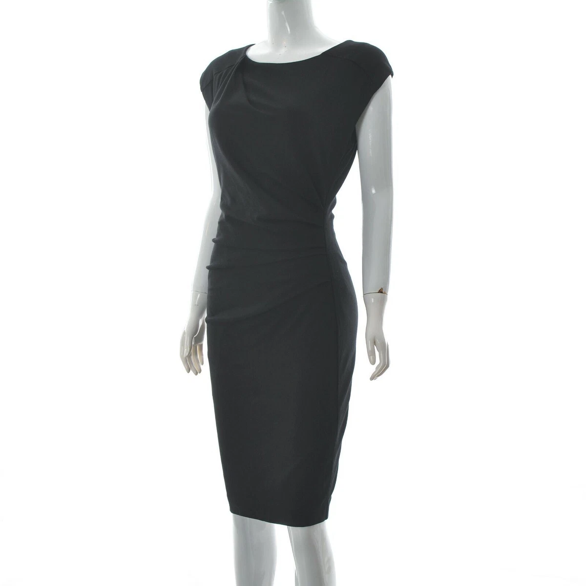 Tiger of Sweden Women s MI STRETCH Dress Round Neck Draped Ruched