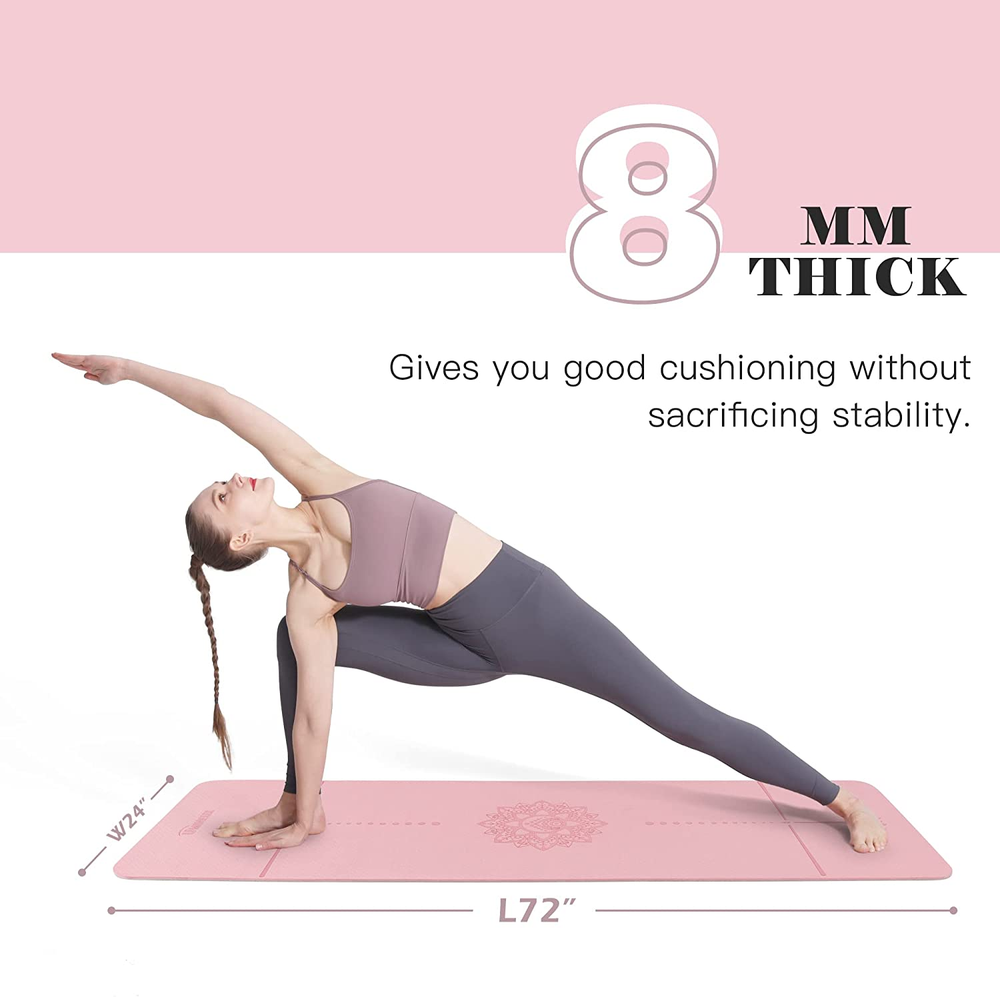 Extra Thick 1/3 Inch Non-Slip Eco-Friendly TPE Yoga Mat for Women Fitness Extra Thick 1/3 Inch Non-Slip Eco-Friendly TPE Yoga Mat for Women Fitness