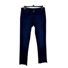 DL 1961 Women Jeans Pro 360 Nicky Cigarette Skinny Denim Raw Hem Blue Size 27