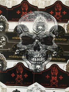 Black Label Trading -skulls-custom cigar band art-CIGart by T - 7 1/4" x 10 1/2"