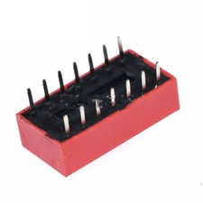 10PCS DIP Switch 8 bit Way 2.54mm Toggle Switch Red Snap Switch 