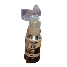 EPSON 502 Ink Bottle Exp 2025  127ml  Black New Sealed   