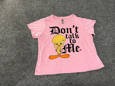 Looney Tunes t shirt womens 4X pink Tweety graphic cartoon