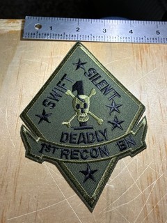 1980s/1990s/2000s? US MARINES PATCH 1st RECON BATTALION ORIGINAL USMC SUBDUED!