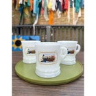 Vintage 1970s Avon Milk Glass Train Mugs Set of 3 – Transportation Series