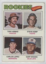 1977 Topps Rookie Outfielders Tony Armas Steve Kemp Carlos Lopez Gary Woods 16ez