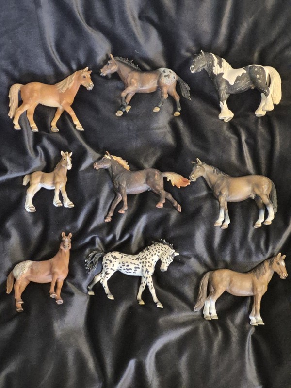 Schleich Horse Lot 9 Retired HAFLINGER STALLION 13813 Tinker Knabstrupper Foal