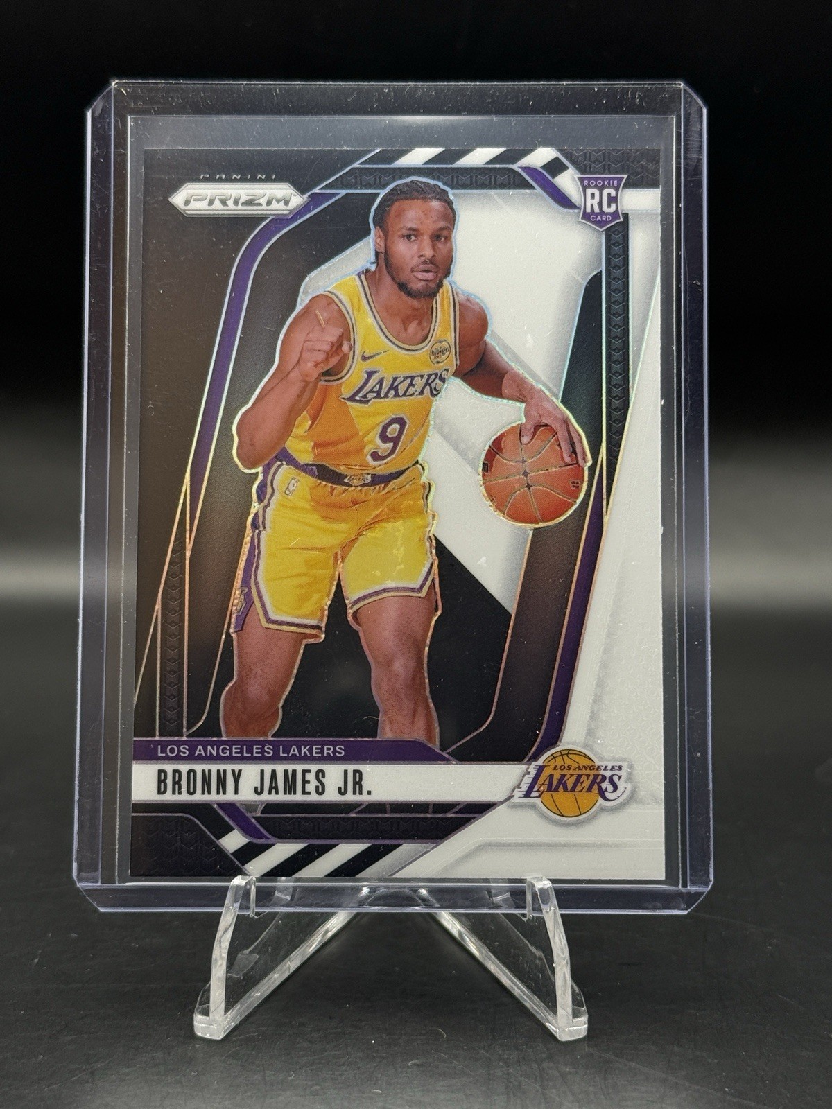 Bronny James Jr. 2024-25 Panini Prizm Panda Black White RC SSP #243