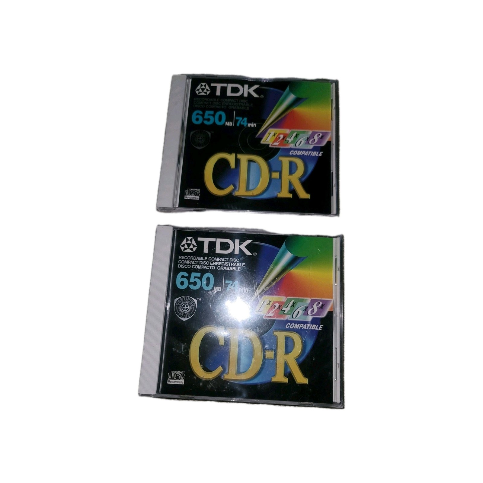 New TDK CD-R Up To 8x Recordable Compact Disc 74 Minute 650MB Sealed USA Combo