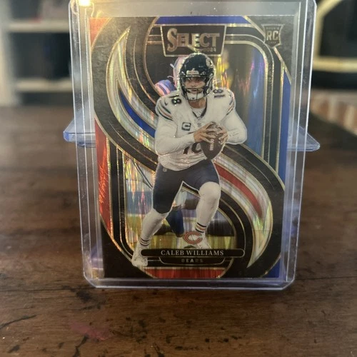 2024 Panini Select - Premier Level Caleb Williams #114 Red & Blue Shock Prizm