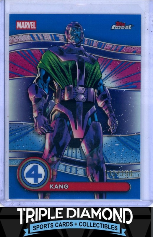 2026 Topps Finest Fantastic Four Kang Uncommon Blue Refractor #119/150 E86