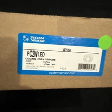 System Sensor PC2WLED Fire Alarm Ceiling Horn Strobe White (NEW IN BOX)