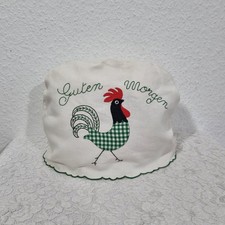 Kannenw&auml;rmer  Haube   VINTAGE   Hahn   Bestickt   Applikation   Waschbar   TOP