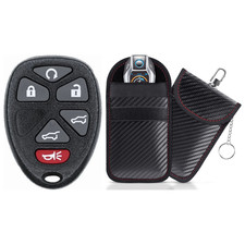 Car Key Fob Keyless Entry Remote for 2008 GMC Yukon FCC OUC60  Protective Pouch