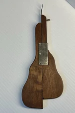 Antique Rug Shuttle Primitive Wood Handle Hook Hand Hooking Needle Tool Vintage