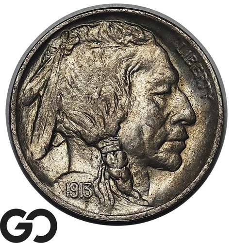 1913 Buffalo Nickel Type 1, Sharp Superb Gem BU++