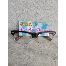 Spirit 50s Man Glasses Costume Accessory Vintage Style Eyeglasses