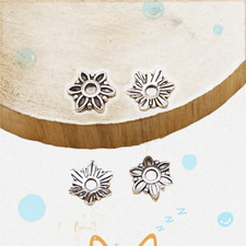 500 Pcs Multicolor Tibetan Silver Bead Caps 7x7MM Diy Jewelry Making L14406