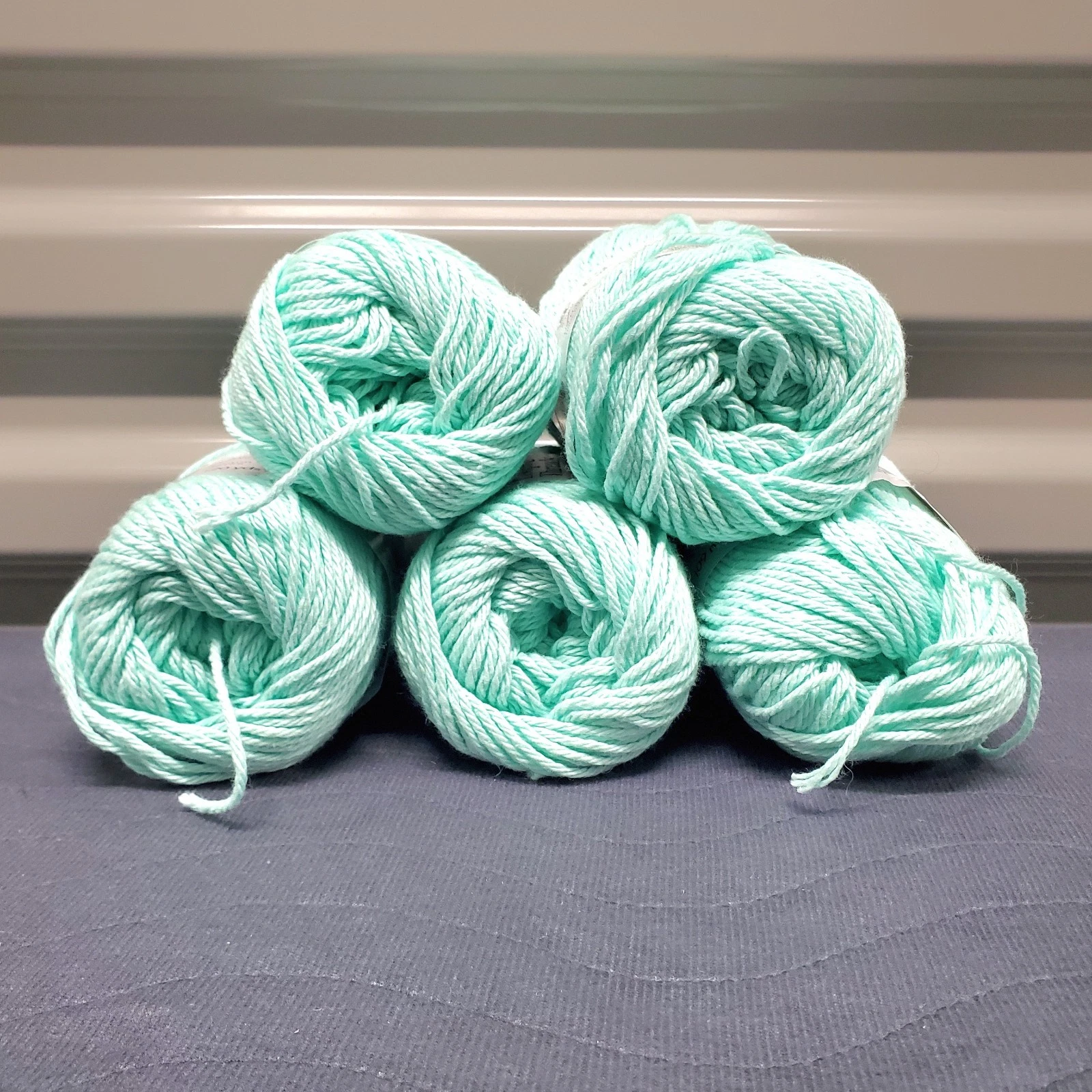 Loops & Threads Classic Cotton Yarn Seafoam Lot 5 Skeins 100% Cotton 120yd New image 6