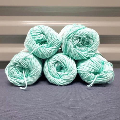 Loops & Threads Classic Cotton Yarn Seafoam Lot 5 Skeins 100% Cotton 120yd New image 6