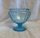 depression Mayfair Open Rose light blue glass candy dish no lid