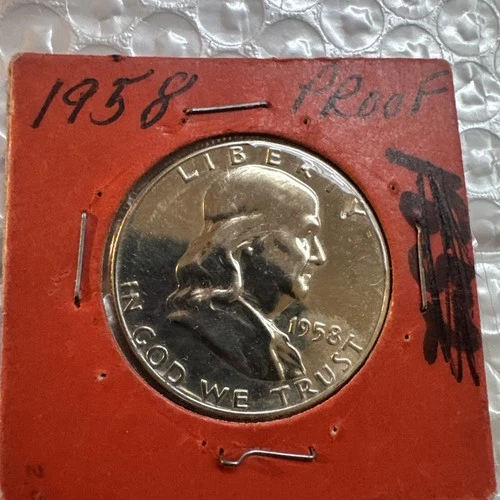 1958-P 50C  Franklin Half Dollar Nice Half Proof!! Only Show 57 On FBL Look Like