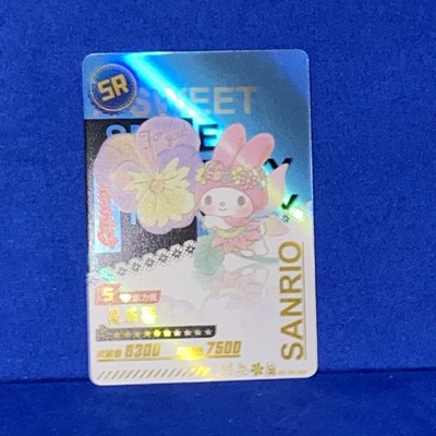 Super Rare My Melody Flora Blue Holo Sanrio Trading Card