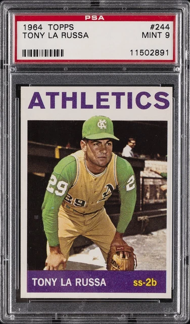1964 TOPPS #244 TONY LA RUSSA PSA 9