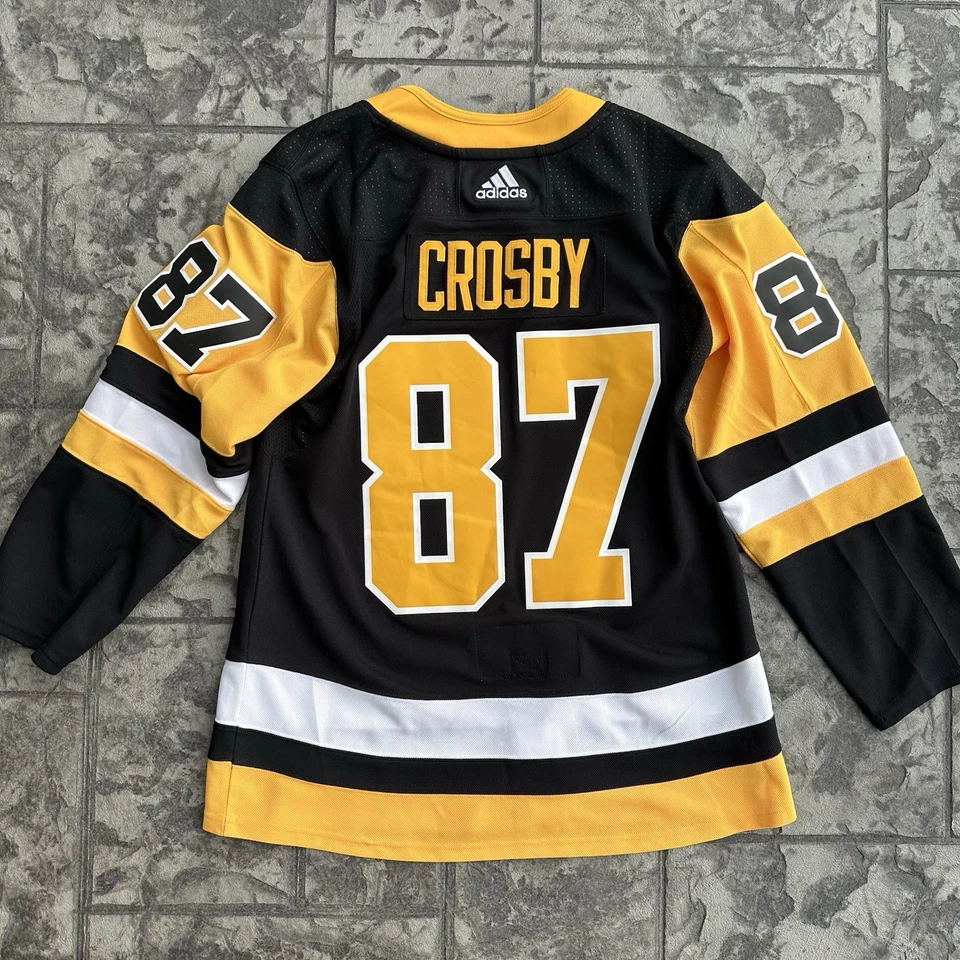 Camiseta deportiva de hockey Adidas Sidney Crosby Climalite para hombre talla 50 Pittsburgh Penguins Foto 2 de 4