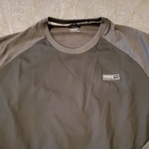 Men's PUMA GOLF Layered CREW NECK Nylon/ Knit Golf Pullover Jacket XXL Black - Picture 2 of 4