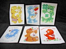 6  Faux/look-a-like "Care Bears" Ceramic Waterslide Decals, Med Size 3"  Lot B