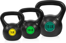 Kettlebell Set - Strength Training Weights - 3 Piece Set