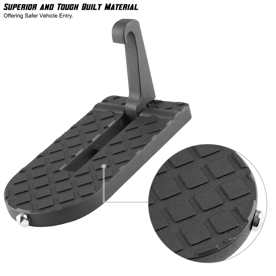 1PC Folding Car Door Latch Hook Step Foot Pedal Ladder Fits Roof Truck Jeep SUV Foto 4 de 4