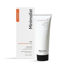 Minimalist SPF50 Sunscreen 100g UVA UVB Protection Lightweight No White Cast