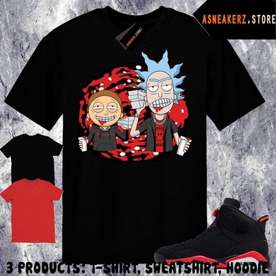 Shirt Matching AJ 6 Infrared Salesman 2026 Match Sneaker Rick Morty Trap T-Shirt