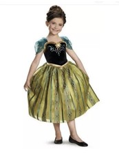 Disguise Disney Frozen Princess Anna Coronation Day Dress Costume Girls Med 7/8