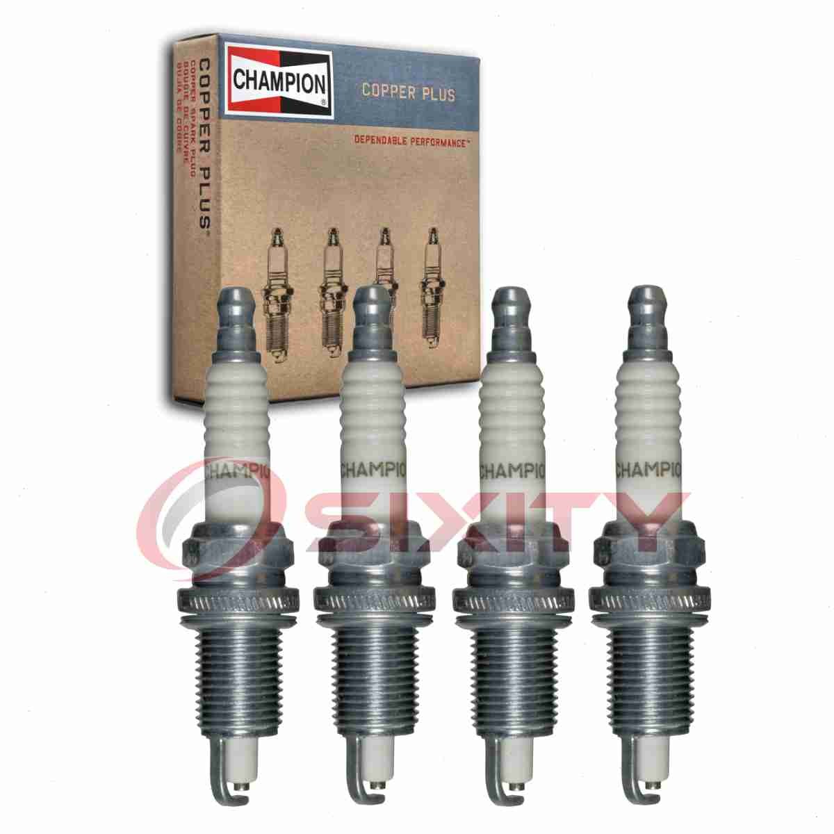 4 pc Champion Copper Plus Spark Plugs for 1983 Jeep CJ5 2.5L L4 Ignition rz