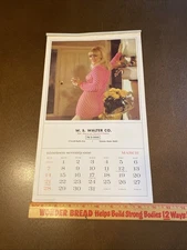 Vintage 1971 Tacoma Pinup Mill Logging Co Advertising Calendar Peek-a-Boo