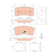 Satz Bremsbeläge Bremsklötze hinten für Jeep Compass MK49 Patriot MK74 246529