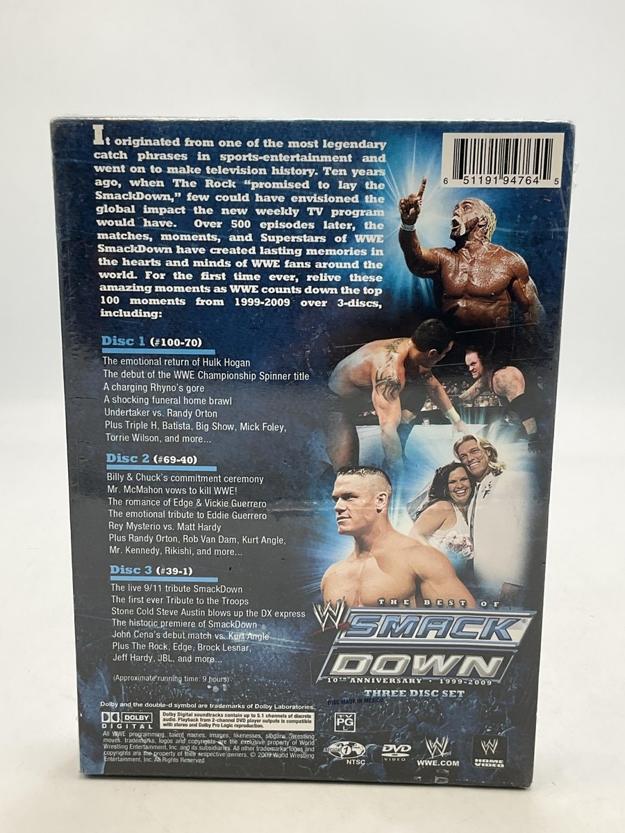 WWE Best Of SmackDown 10th Anniversary DVD 3 Disc Box Set PG