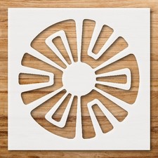 Geometric Circular Pattern Wall Art Reusable Plastic Stencil - StencilAir