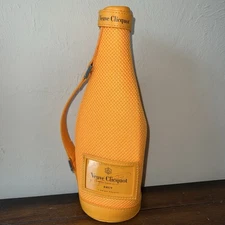 Veuve Clicquot Insulated Champagne Travel Case Wine Bottle Orange Carry Zip Bag